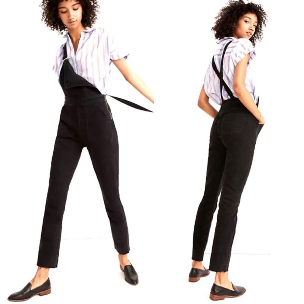 Madewell Denim Skinny Overalls, Raw Hem Edition